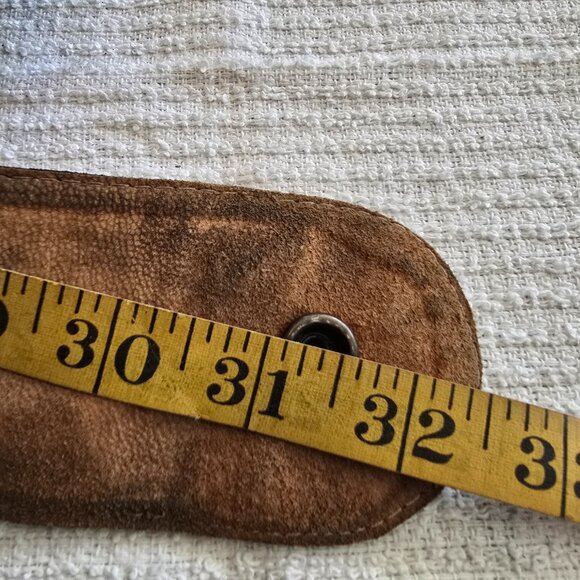 Vintage Black Leather Belt with Gold Details & Studded with Glass Beads - Picture 8 of 10